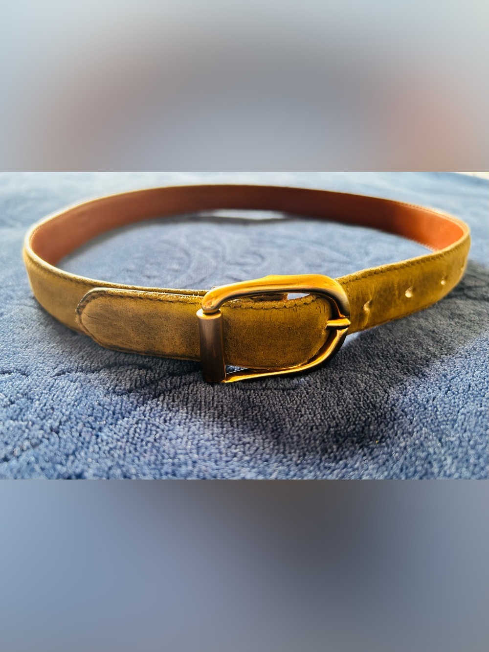 Coach Green Suede Belt
